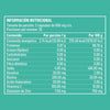 Tabla de información nutricional de HAIRKEN suplemento alimenticio natural. Detalla el contenido por porción de Biotina, Keratina y Ácido Hialurónico.