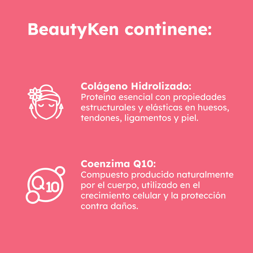 BEAUTYKEN: Colágeno Hidrolizado para Piel Firme con CoQ10 y Ácido Hialurónico