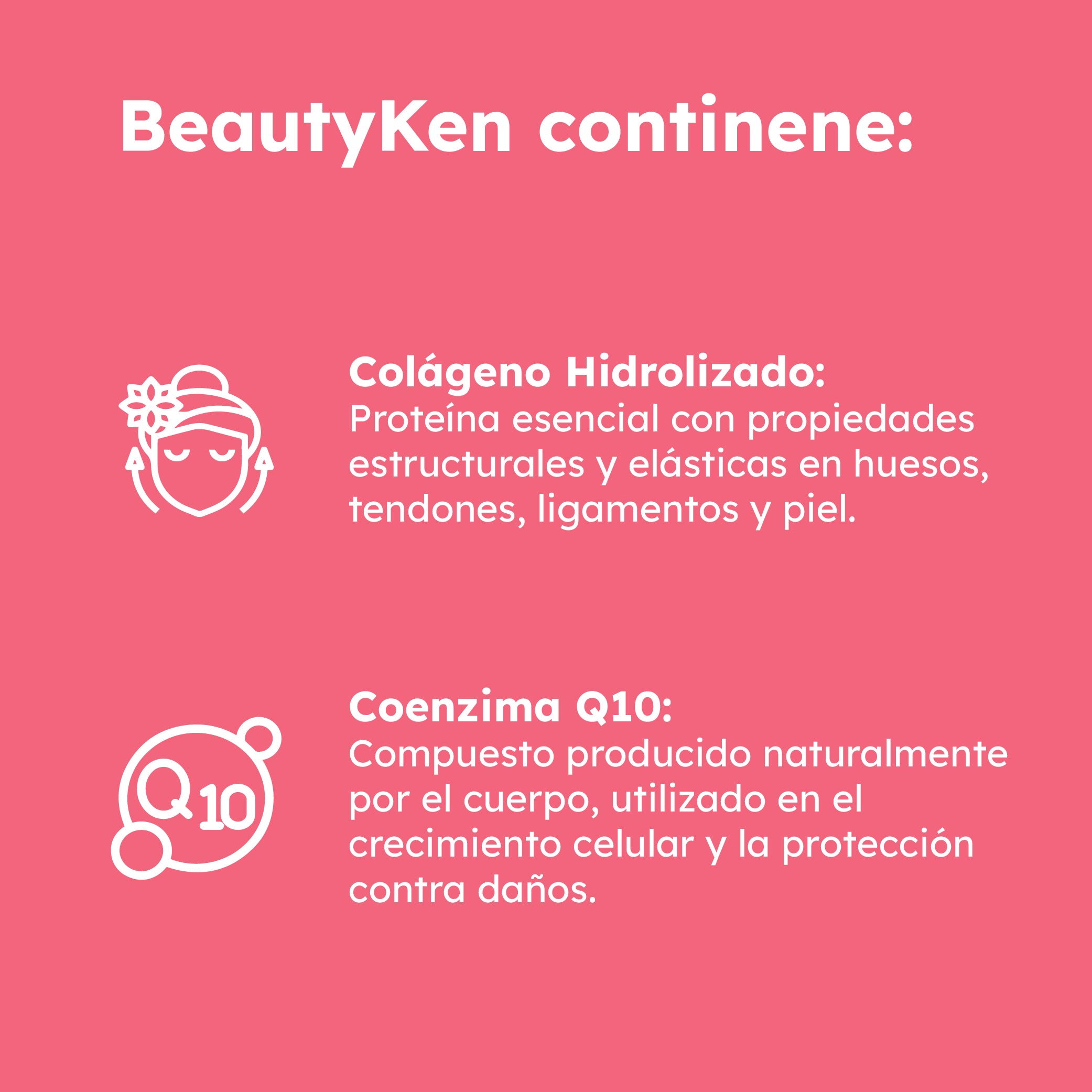 BEAUTYKEN: Colágeno Hidrolizado para Piel Firme con CoQ10 y Ácido Hialurónico