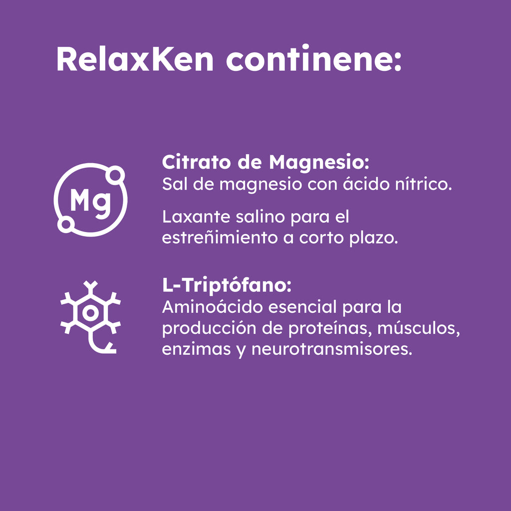 RELAXKEN: Suplemento para Sueño Profundo con Magnesio, Melatonina y Valeriana