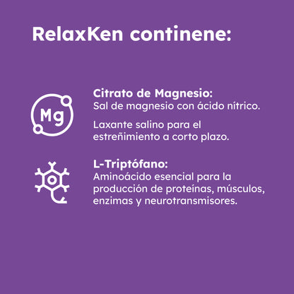 Suplemento para Relajación y Sueño Profundo con Magnesio, Melatonina y Valeriana - RELAXKEN