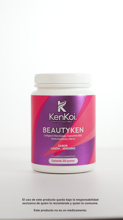 BEAUTYKEN Colágeno Hidrolizado con CoQ10 para Piel Firme, Hidratada y Saludable