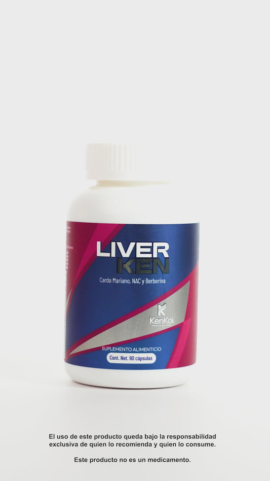 LIVERKEN: Suplemento Hepático con Cardo Mariano, NAC y Berberina para Desintoxicación y Bienestar
